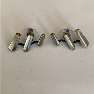 Kendra Scott antique brass ear climber earrings